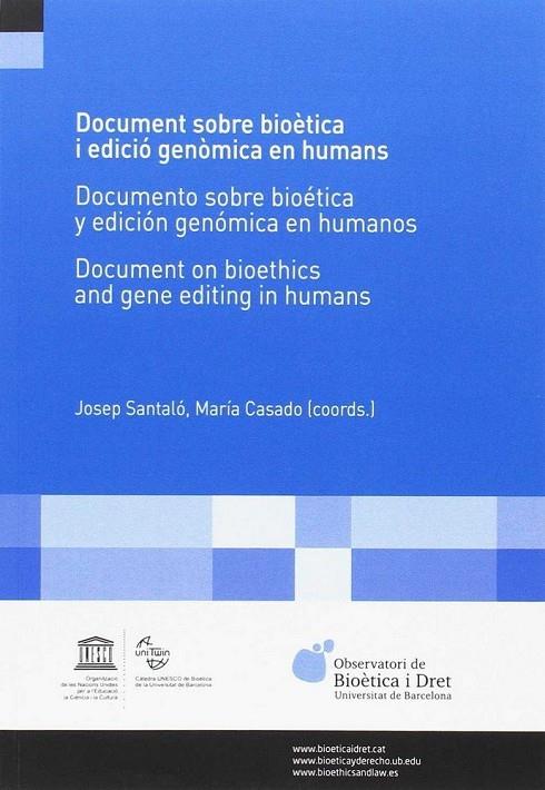 DOCUMENT SOBRE BIOÈTICA I EDICIÓ GENÓMICA EN HUMANS | 9788447540631 | VARIOS AUTORES