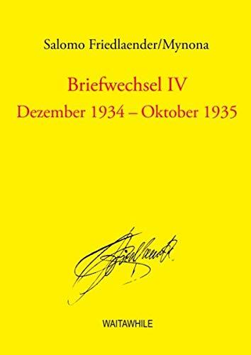 BRIEFWECHSEL IV | 9783734719974 | FRIEDLAENDER, SALOMO