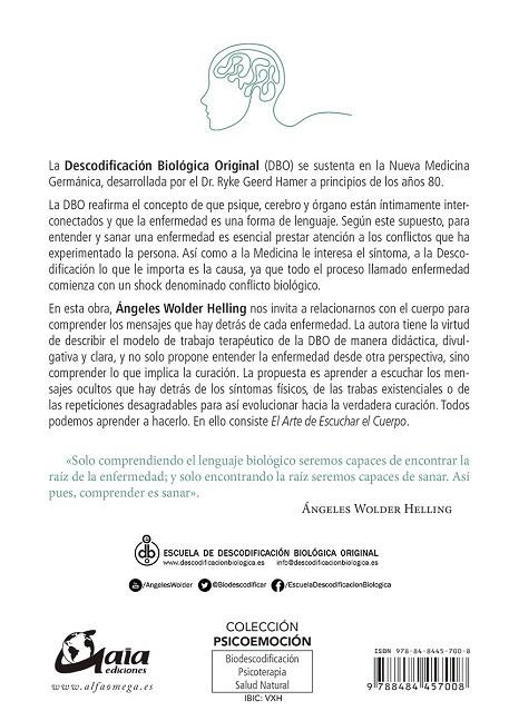 ARTE DE ESCUCHAR EL CUERPO, EL | 9788484457008 | WOLDER HELLING, ÁNGELES
