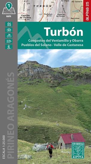 TURBÓN - ALTO VALLE DE ISÁBENA : MAPA-GUIA [2025] | 9788470111815