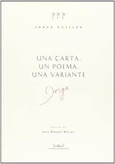 CARTA, UN POEMA, VARIANTE, UNA | 9788447504770 | GUILLÉM, JORGE