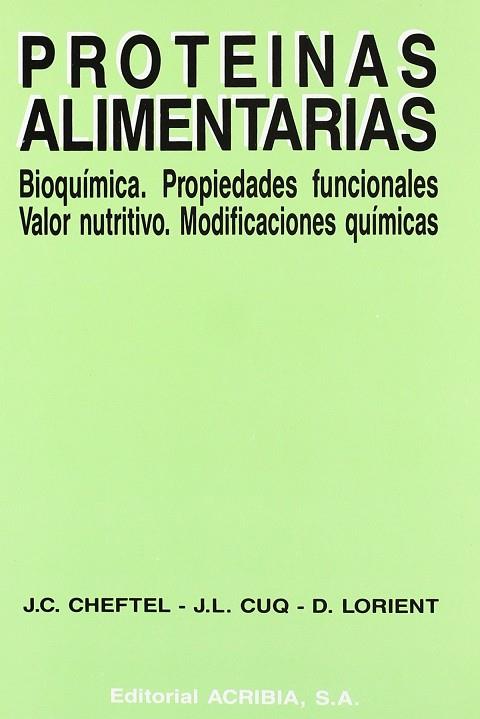 PROTEÍNAS ALIMENTARIAS | 9788420006499 | CHEFTEL, JEAN-CLAUDE