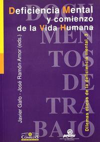 DEFICIENCIA MENTAL Y COMIENZO DE LA VIDA HUMANA | 9788489708501 | VARIOS AUTORES