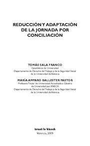 REDUCCIÓN Y ADAPTACIÓN DE LA JORNADA POR CONCILIACIÓN | 9788498765304 | SALA FRANCO, TOMÁS / BALLESTER PASTOR, MARÍA AMPARO