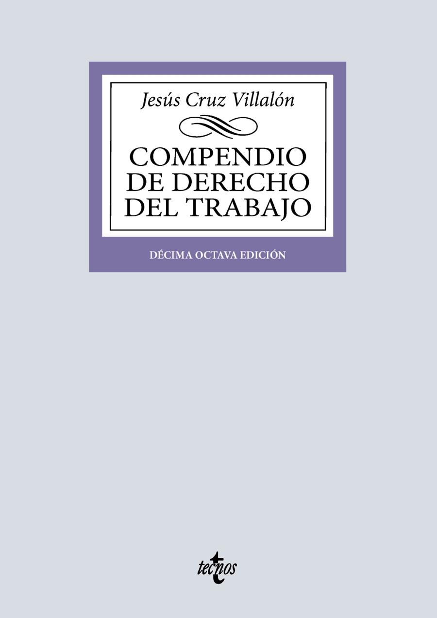 COMPENDIO DE DERECHO DEL TRABAJO | 9788430992751 | CRUZ VILLALÓN, JESÚS