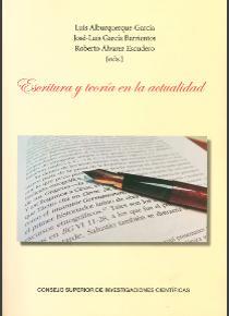 ESCRITURA Y TEORÍA EN LA ACTUALIDAD | 9788400102470
