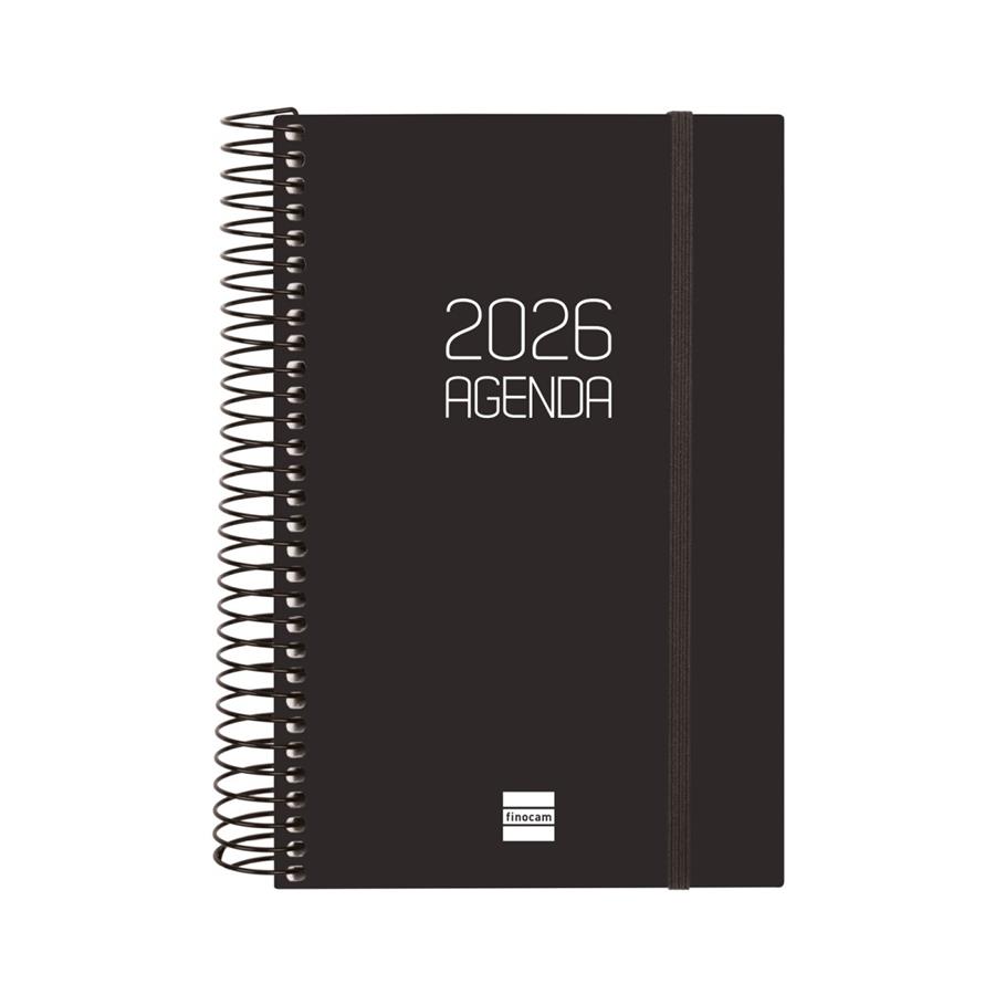 AGENDA ESPIRAL ANUAL OPAQUE E5 1DP 2026 NEGRE | 8422952408253