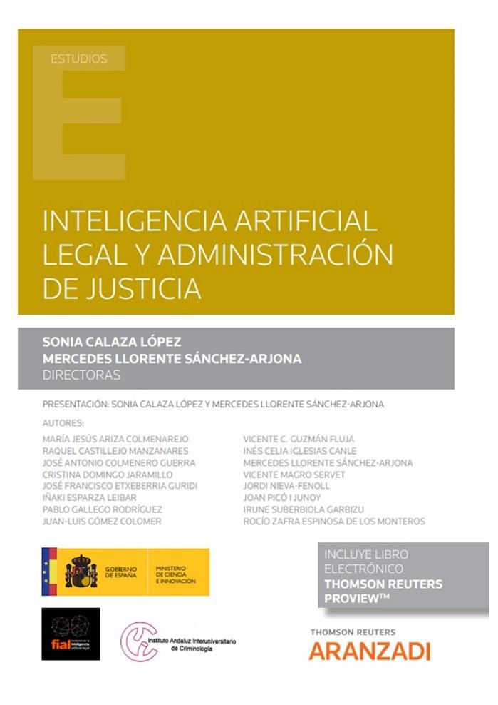 INTELIGENCIA ARTIFICIAL LEGAL Y ADMINISTRACION DE JUSTICIA | 9788411246743 | LLORENTE SANCHEZ ARJONA, MERCEDES