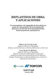 REPLANTEOS DE OBRA Y APLICACIONES | 9788498763393 | LUQUE ALCÁCER, SERGIO
