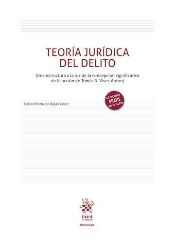 TEORIA JURIDICA DEL DELITO | 9791370406721 | MARTINEZ-BUJAN PEREZ, CARLOS