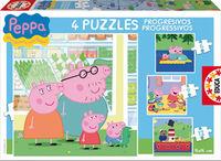 PUZLE PROGRESSIU PEPPA PIG (6-9-12-16 PECES) | 8412668159181