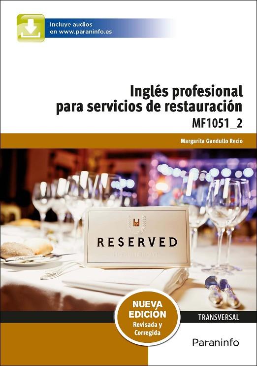 INGLÉS PROFESIONAL PARA SERVICIOS DE RESTAURACIÓN | 9788428396936 | GANDULLO RECIO, MARGARITA