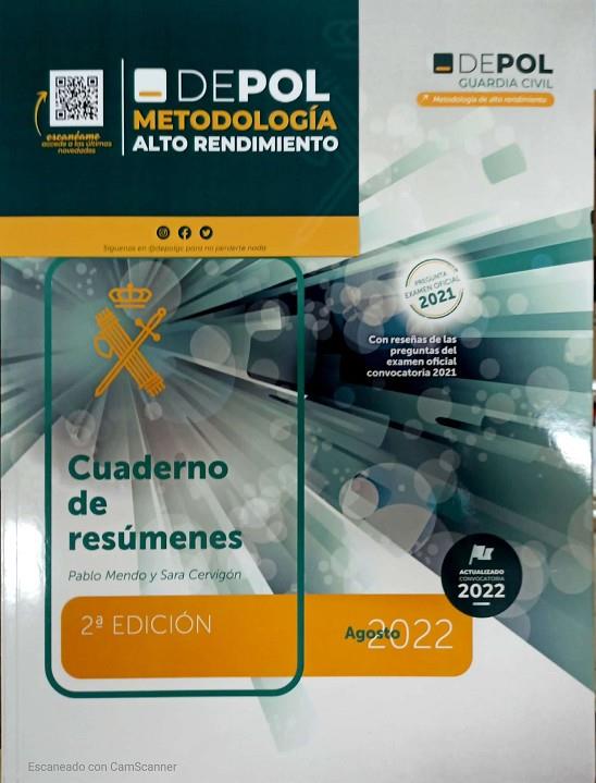 INGRESO ESCALA DE CABOS Y GUARDIAS METODOLOGIA ALTO RENDIMIENTO. Cuaderno de resúmenes | 9788409176205 | CERVIGÓN RODRÍGUEZ, SARA