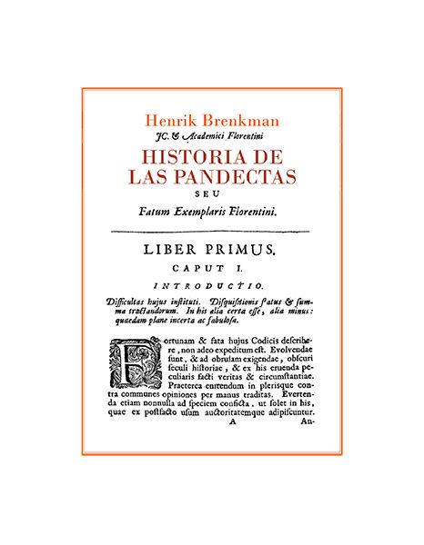 HISTORIA DE LAS PANDECTAS. | 9788490858882 | BRENKMAN, HENRIK
