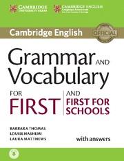 GRAMMAR AND VOCABULARY FOR FIRST AND FIRST FOR SCHOOLS BOOK WITH ANSWERS AND AUDIO | 9781107481060 | THOMAS, BARBARA / HASHEMI, LOUISE / MATTHEWS, LAURA