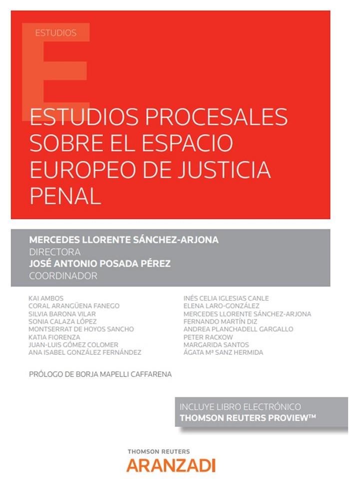 ESTUDIOS PROCESALES SOBRE EL ESPACIO EUROPEO DE JUSTICIA PENAL | 9788413911694 | LLORENTE SANCHEZ-ARJONA, MERCEDES