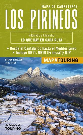 PIRINEOS : MAPA TOURING [2024] | 9788491587682 | ANAYA TOURING