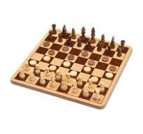 AJEDREZ DAMAS DE MADERA METAL BOX | 8422878707515