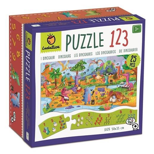 PUZZLE 123 - LOS DINOSAURIOS (25 PIEZAS) | 8057158623874