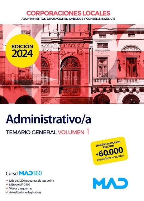 ADMINISTRATIVO/A DE AYUNTAMIENTOS, DIPUTACIONES Y DEMÁS CORPORACIONES LOCALES. TEMARIO 1 | 9788414275955 | GUERRERO ARROYO, JOSE ANTONIO / GARCIA FERNANDEZ, ELENA / SOUTO FERNÁNDEZ, RAFAEL SANTIAGO