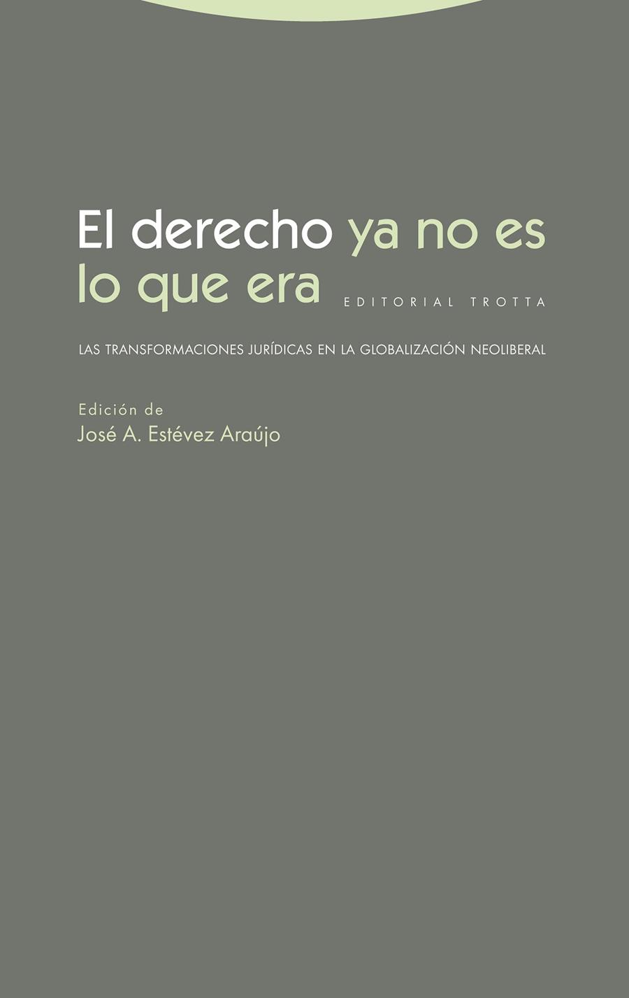 DERECHO YA NO ES LO QUE ERA, EL | 9788498799934 | ESTEVEZ ARAUJO, JOSE A.