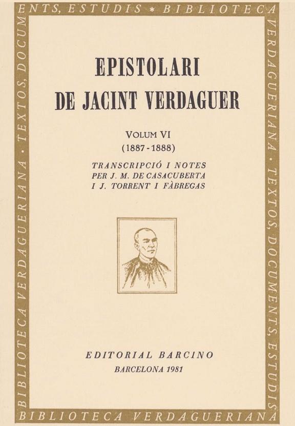 EPISTOLARI VERDAGUER VI | 9788472265523 | VERDAGUER, JACINT