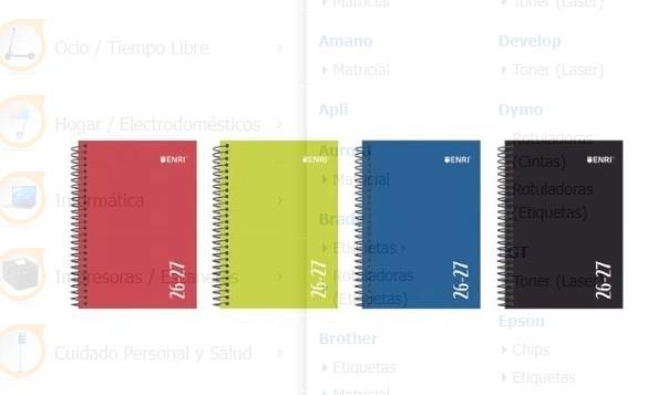 AGENDA A5 ENRI S/V CARTRO DIF COLORS | 8427291084724