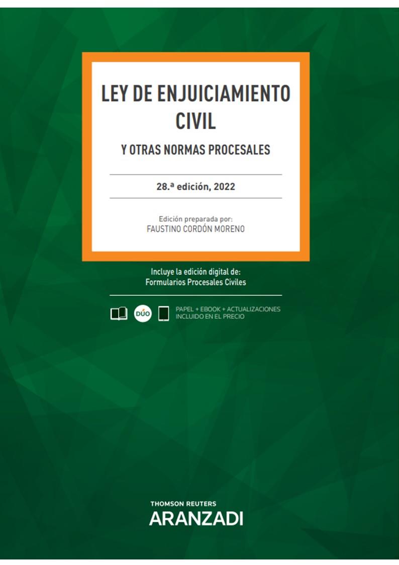 LEY DE ENJUICIAMIENTO CIVIL (PAPEL E-BOOK) | 9788413907093 | CORDÓN MORENO, FAUSTINO