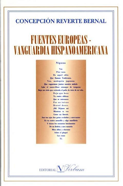 FUENTES EUROPEAS, VANGUARDIA HISPANOAMERICANA | 9788479621209 | REVERTE BERNAL, CONCEPCIÓN