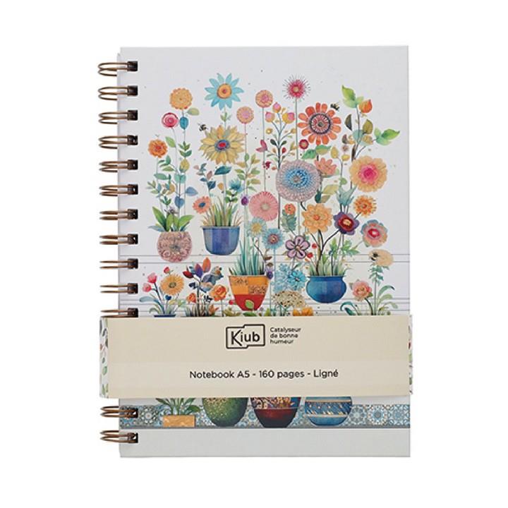 LLIBRETA A5 160 F. ESPIRAL FLORS I TESTOS | 3700572809144