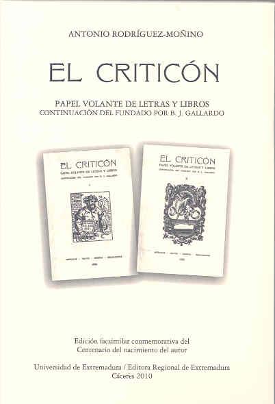 CRITICÓN, EL | 9788477239260 | RODRÍGUEZ MOÑINO, ANTONIO