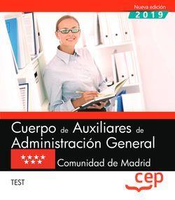 CUERPO DE AUXILIARES DE ADMINISTRACIÓN GENERAL. COMUNIDAD DE MADRID. TEST | 9788417991593