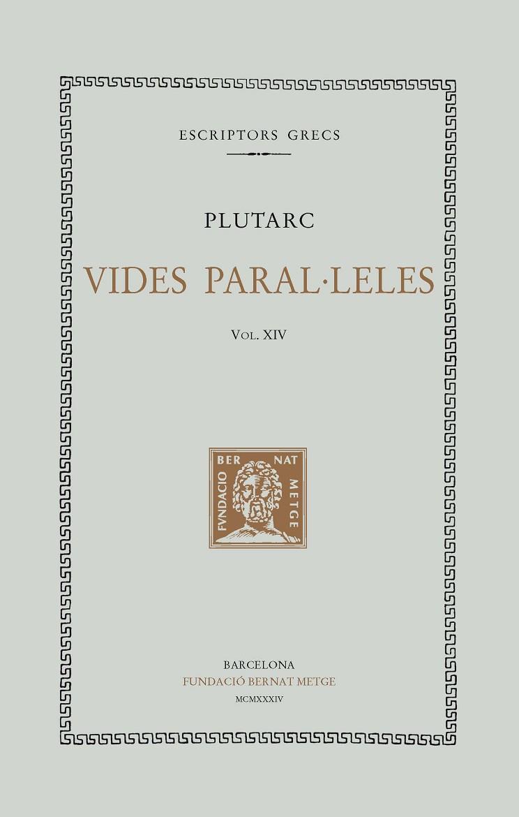 VIDES PARAL·LELES XIV | 9788472259485 | PLUTARC