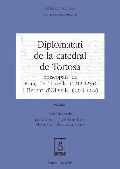 DIPLOMATARI DE LA CATEDRAL DE TORTOSA | 9788499759890