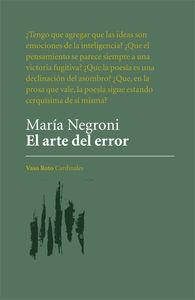 ARTE DEL ERROR, EL | 9788416193424 | NEGRONI, MARIA