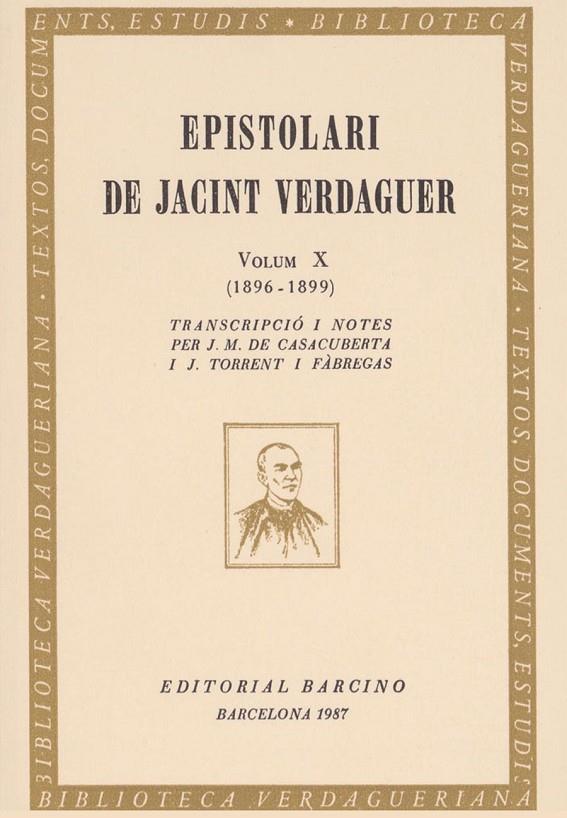 EPISTOLARI VERDAGUER X | 9788472266087 | VERDAGUER, JACINT