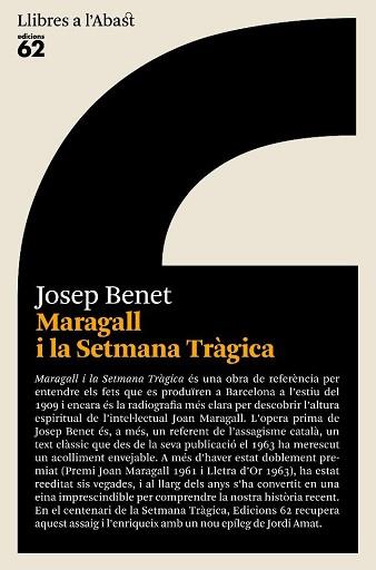MARAGALL I LA SETMANA TRÀGICA | 9788429763089 | BENET, JOSEP