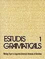 ESTUDIS GRAMATICALS I | 9788474881158 | DEPARTAMENT DE FILOLOGIA HISPÀNICA