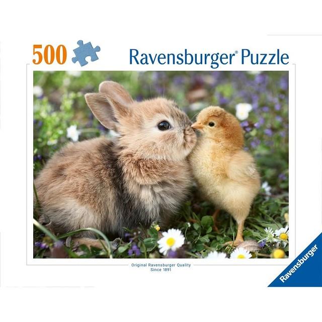 PUZZLE 500 PIEZAS PUPPIES COLLECTION CONEJITO Y POLLITO | 4005555019008