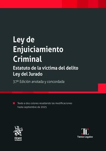 LEY DE ENJUICIAMIENTO CRIMINAL - 37ED. | 9791370210083 | GÓMEZ COLOMER, JUAN-LUIS