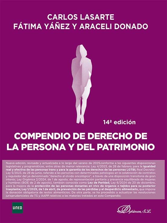 COMPENDIO DE DERECHO DE LA PERSONA Y DEL PATRIMONIO | 9791370065799 | LASARTE ALVAREZ, CARLOS / YAÑEZ VIVERO, FATIMA