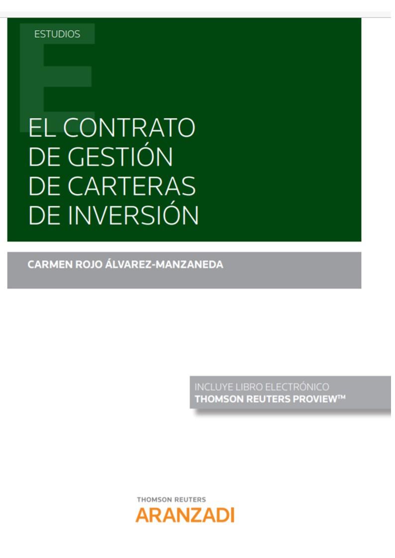 CONTRATO DE GESTION DE CARTERAS DE INVERSION, EL | 9788413451350 | ROJO ALVAREZ-MANZANEDA, CARMEN