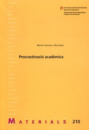PROCRASTINACIÓ ACADMICA | 9788449026003 | CLARIANA, MERC