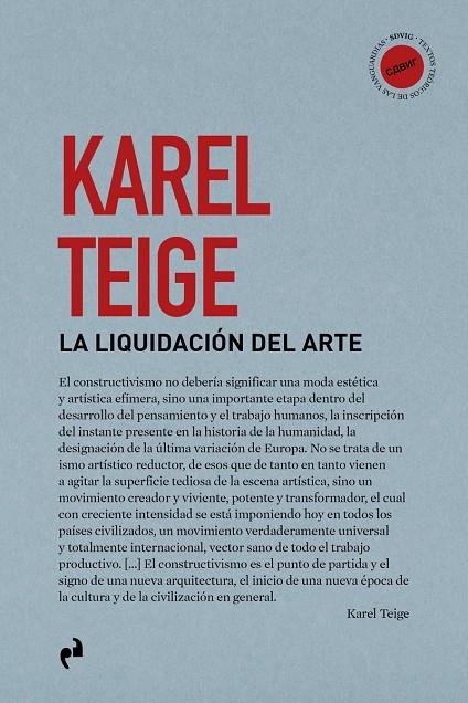 LIQUIDACIÓN DEL ARTE, LA | 9788410065642 | TEIGE, KAREL