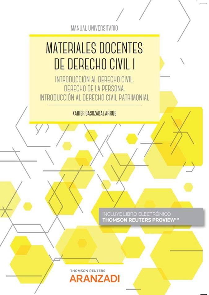 MATERIALES DOCENTES DE DERECHO CIVIL I 2022 | 9788411248457 | BASOZABAL ARRUE, XABIER
