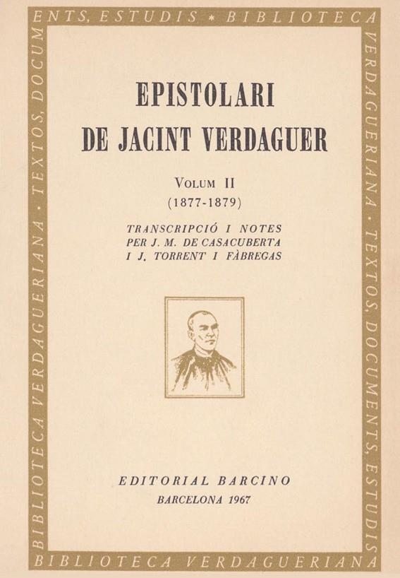 EPISTOLARI VERDAGUER II | 9788472260931 | VERDAGUER, JACINT