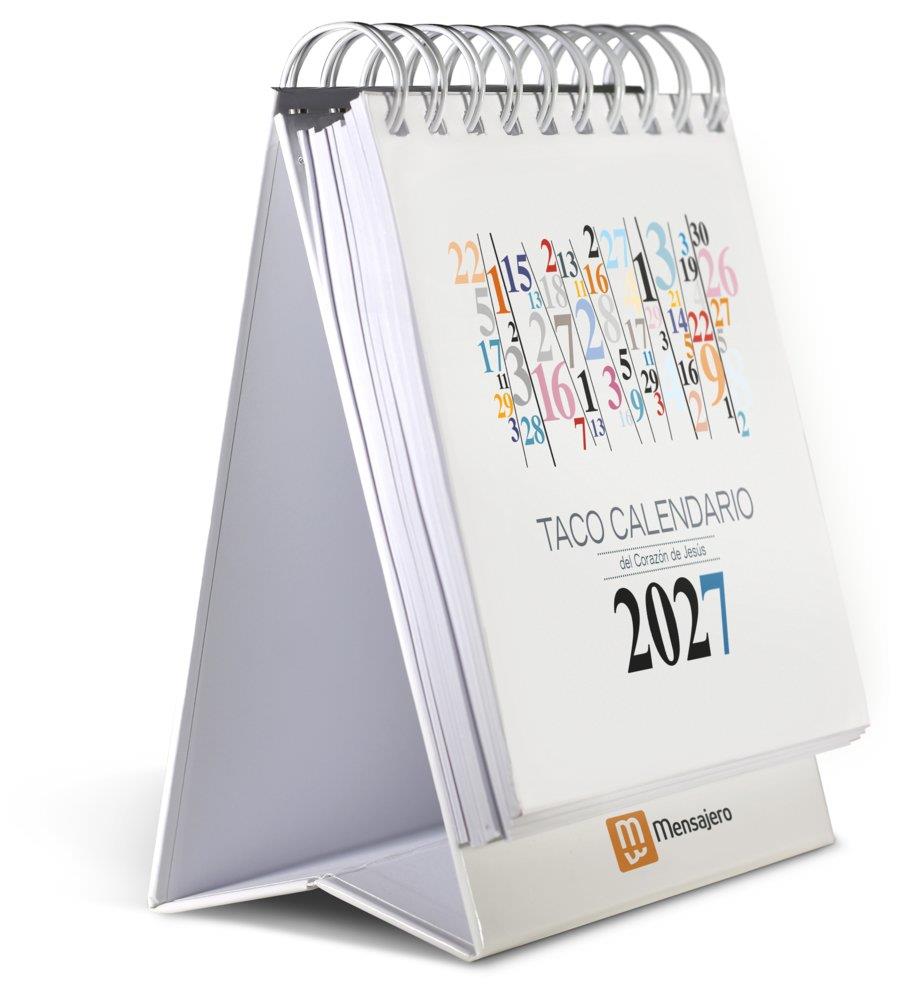 TACO CALENDARIO DEL CORAZÓN DE JESÚS - MESA NÚMEROS - 2027 | 9788427150584