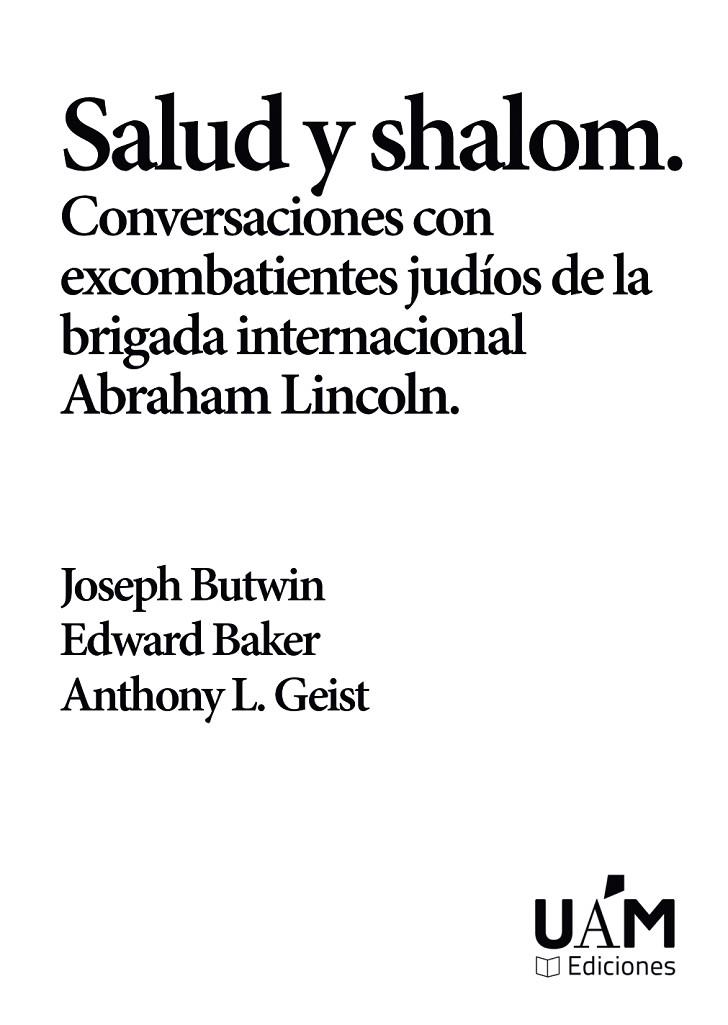 SALUD Y SHALOM | 9788483448564 | BUTWIN, JOSEPH