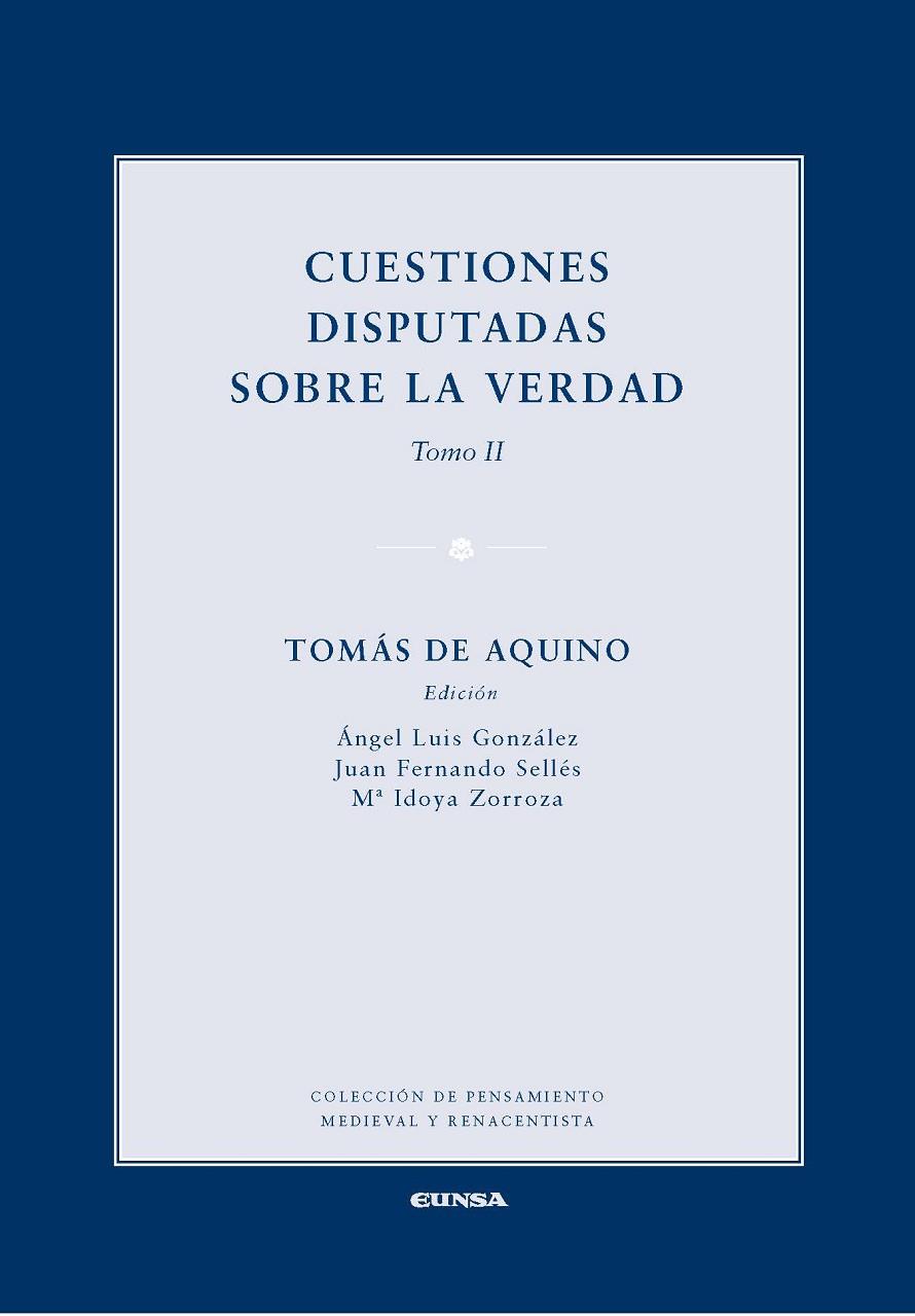 CUESTIONES DISPUTADAS SOBRE LA VERDAD II | 9788431331122 | DE AQUINO, TOMÁS