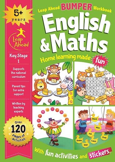 LEAP AHEAD BUMPER WORKBOOK: 5+ YEARS ENGLISH & MATHS | 9781789054552
